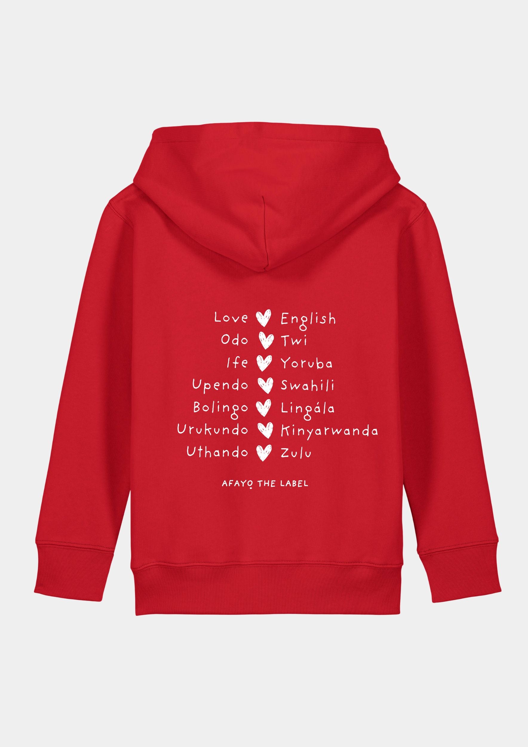 LOVEFRICA ORGANIC KIDS HOODIE