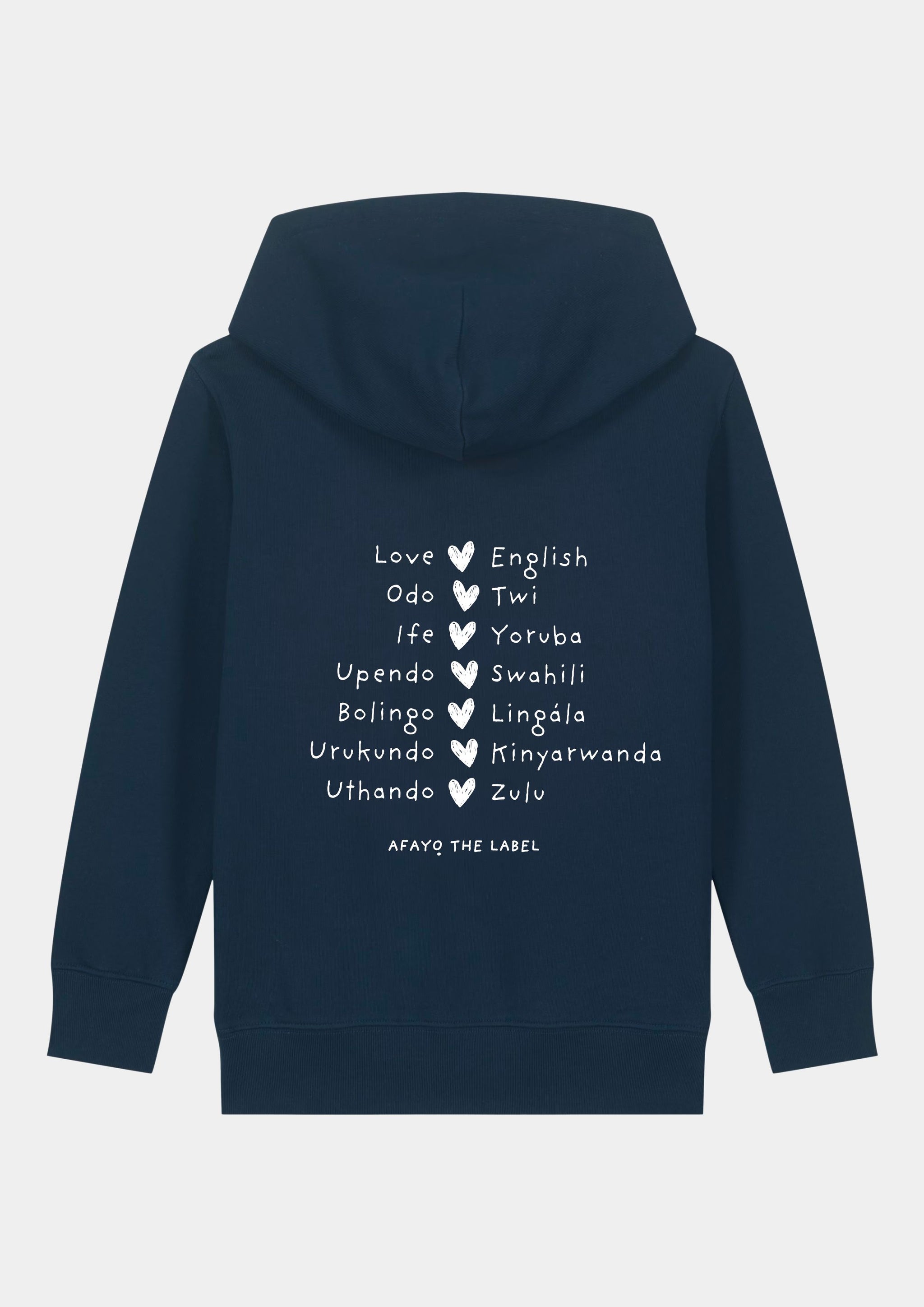 LOVEFRICA ORGANIC KIDS HOODIE